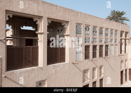 Le Cheik Juma Al Maktoum House, base de l'architecture traditionnelle museum à Dubaï Banque D'Images