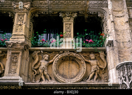 Chambre de l'Échiquier, Bureau des finances, Place de la Cathedrale, ville de Rouen, Haute-Normandie, France Banque D'Images