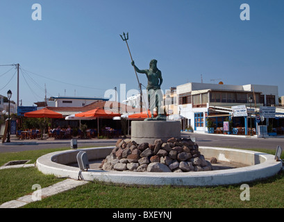 Statue de Neptune à Mastihari - île de Kos - Grèce Banque D'Images