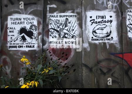 Graffiti sur mur dans Amsterdam Banque D'Images