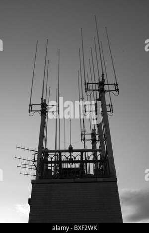 Antenne sur le Rockefeller Center à New York City Banque D'Images