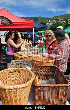 Lyttelton Farmers Market, Oxford Street, Lyttelton, Lyttelton Harbour, la péninsule de Banks, Canterbury, île du Sud, Nouvelle-Zélande Banque D'Images