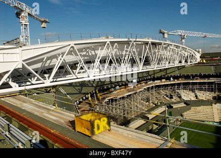 De nouvelles fermes de toit pour toit escamotable de nouveau centre Court All England Lawn Tennis Club Wimbledon London UK 2008 Banque D'Images