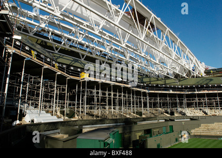 De nouvelles fermes de toit pour toit escamotable de nouveau centre Court All England Lawn Tennis Club Wimbledon London UK 2008 Banque D'Images