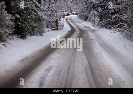 Les scènes hivernales de Warfield, Bracknell, Berkshire, Royaume-Uni Banque D'Images