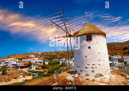 Vieux Moulin - Naxos-Greek Cyclades Island Banque D'Images