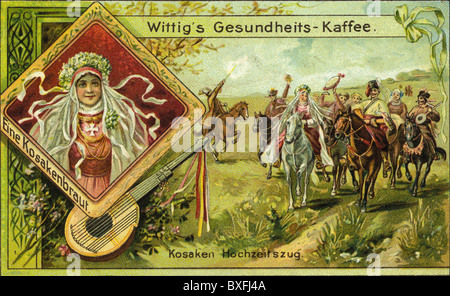Publicité, Allemagne, publicité pour Wittig's Gesundheits - Kaffee (Wittig's Health Coffee), Louis Wittig & Co., Coethen, Allemagne, image de collectionneur d'une série, vers 1908, droits additionnels-Clearences-non disponible Banque D'Images
