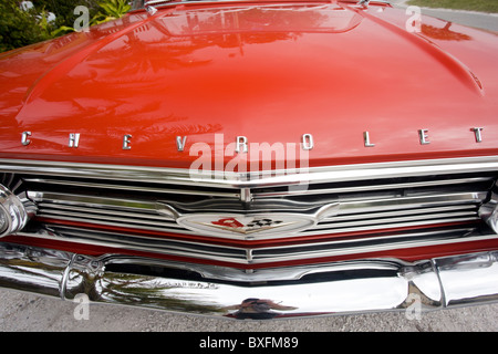 Chevrolet Impala convertible rouge automobile, Anna Maria Island, Floride Floride, États-Unis d'Amérique Banque D'Images