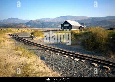 Fairbourne Gwynd Wales UK Railway Station vapeur petite jauge Cafe Banque D'Images