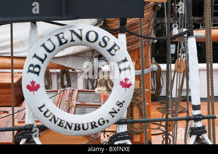 Goélette Bluenose II à Lunenburg, Nouvelle-Écosse, Canada. Banque D'Images