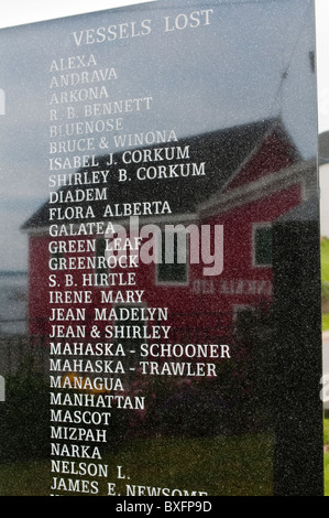 Fisherman's Memorial à Lunenburg, Nouvelle-Écosse, Canada. Banque D'Images