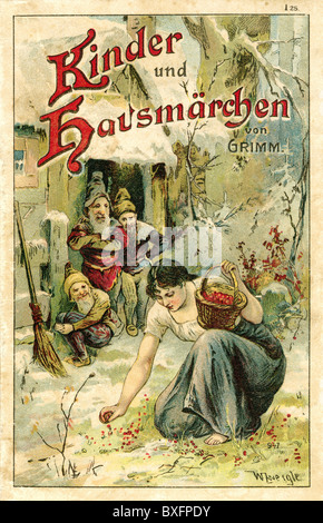 Littérature, livres, contes de fées, livre, "les contes pour enfants et les ménages", contes de fées de Grimm, lithographie, Allemagne, vers 1905, droits additionnels-Clearences-non disponible Banque D'Images