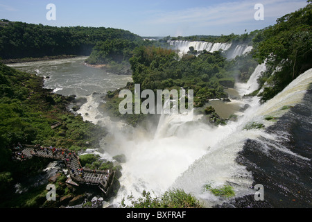 Salto San Martin, chute d'une partie de [Iguassu Falls] [Chutes d'Iguaçu côté Argentin] Extraits de Banque D'Images