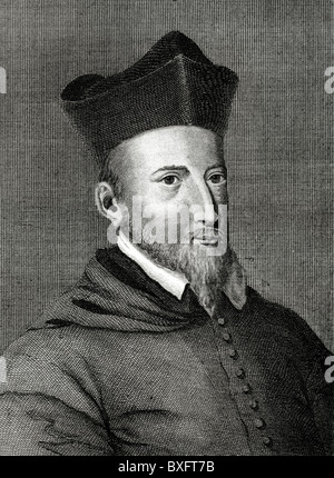 Portrait de John Lesley ou John Leslie (1527-1596) Scottish Roman Evêque catholique et historien (c19th gravure) Vintage Illustration ou gravure Banque D'Images