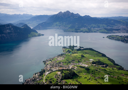 Le lac de Lucerne vue du Mont Rigi, Suisse Banque D'Images