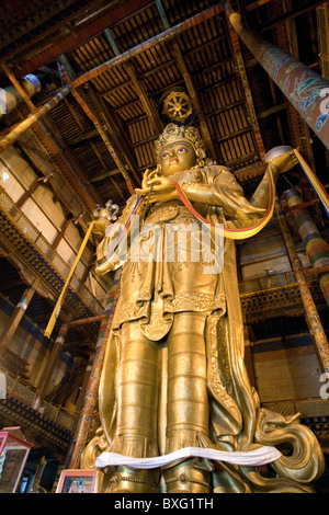 Migid alias Avalokiteśvara, temple Janraisig Datsan Bouddhiste Gandantegchenling, aka Gandan monastère, Ulaanbaatar, Mongolie Banque D'Images