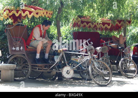 Pousse-pousse, vélo, Transport, Beijing, Chine Banque D'Images