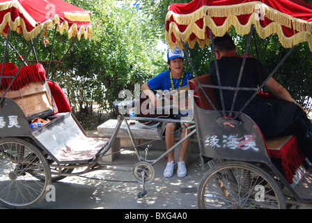 Pousse-pousse, vélo, Transport, Beijing, Chine Banque D'Images