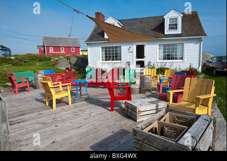 Cottage à Peggy's Cove, Nouvelle-Écosse, Canada. Banque D'Images