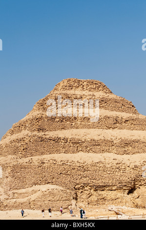 L'Egypte, Saqqara. Saqqara ou Sakkarah pyramides. Banque D'Images