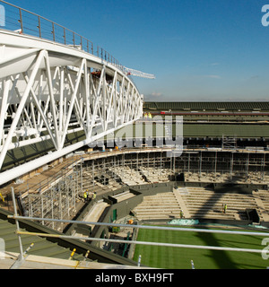 De nouvelles fermes de toit pour toit escamotable de nouveau centre Court All England Lawn Tennis Club Wimbledon London UK 2008 Banque D'Images