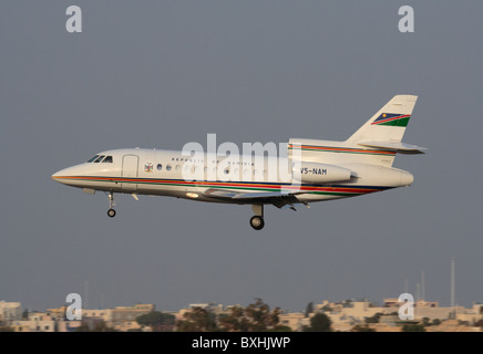 Dassault Falcon Jet d'affaires 900 exploité par le gouvernement de Namibie Banque D'Images