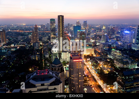 Vue du quartier des affaires, Bangkok, Thaïlande