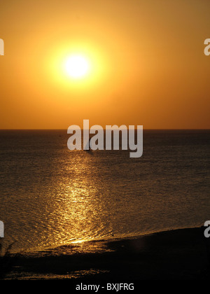 Coucher de soleil sur la mer Banque D'Images