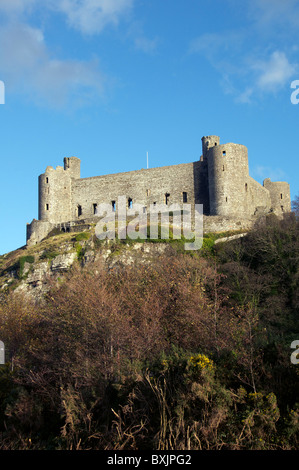 Château de Harlech Gwynedd, Merionethshire, au nord du Pays de Galles UK Banque D'Images