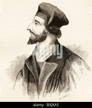 Jan Hus, c.1369 à 1415 aka John Huss. République tchèque prêtre, philosophe et réformateur. Banque D'Images