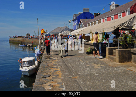 Aberaeron festival des fruits de mer sur le quai ouest du pays de Galles Banque D'Images