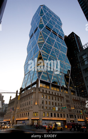 Hearst Tower, LEED Green Building, seules les colonnes diagonales dans NYC, Manhattan, New York City Banque D'Images