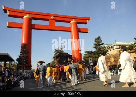Artistes au Sanctuaire Heian Jidai Matsuri Au cours de la à Kyoto au Japon Banque D'Images