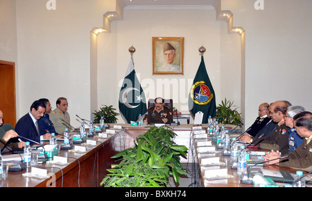 Joint Chiefs of Staff Committee Président, Gen.Khalid Shamim Wynne préside le JCSC réunion à Rawalpindi Banque D'Images