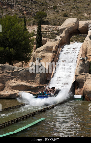 Watersledge, Rollercoaster, Terra Mitica, Benidorm, Alicante, Espagne Banque D'Images