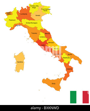 Provincies de l'Italie Banque D'Images