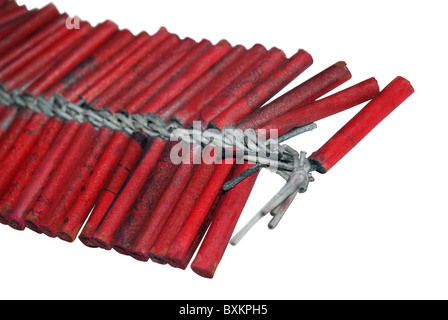 Pétards rouge. Les pétards sont partie essentielle de Diwali fête. Banque D'Images