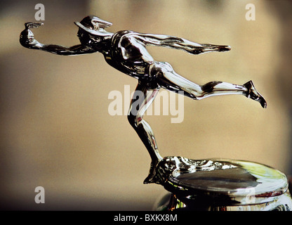 Hermes, mascotte de radiateur d'une voiture vétéran Buick, métal, couleur argent, Allemagne, XXe siècle, , Banque D'Images