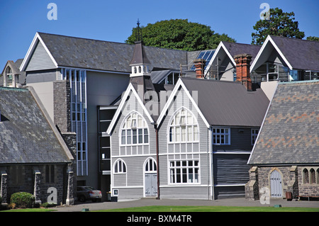 Bâtiments historiques autour de Quadrangle, Christ's College, Rolleston Ave, Christchurch, Canterbury, île du Sud, Nouvelle-Zélande Banque D'Images