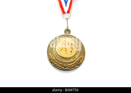 Médaille karaté isolé sur fond blanc. Banque D'Images