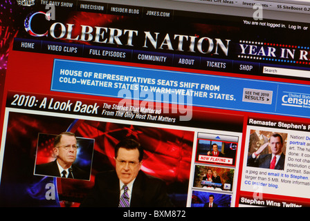 Sur le segment 'Don't ask Don't Tell' avec Adm Michael Mullen sur The Colbert Report sur Comedy Central Banque D'Images