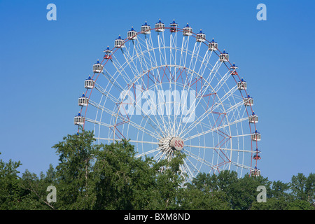 Grande roue au centre d'exposition à Moscou, Russie Banque D'Images