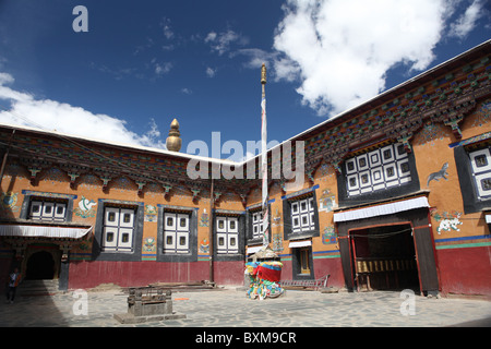 Le monastère de Sakya, un monastère bouddhiste sur 127km à l'ouest de Shigatse au Tibet. Banque D'Images