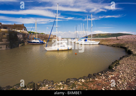 Porlock Wier sur le bord du Parc National d'Exmoor, sur la côte nord de Somerset Banque D'Images