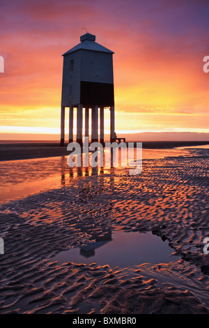 Le phare en bois à Burnham on Sea dans North Somerset Banque D'Images