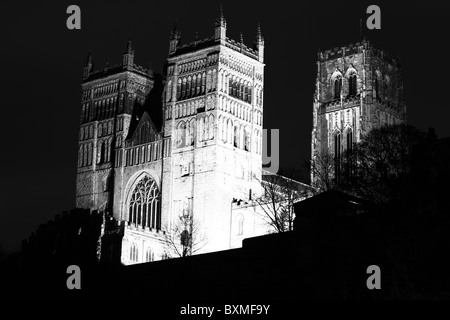 Scène de nuit de la cathédrale de Durham de l'usure de la rivière Banque D'Images