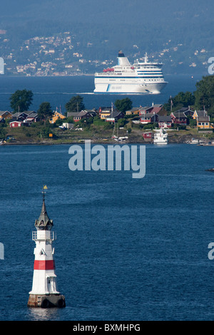 M/V fantaisie couleur arrive à Oslo, Norvège. Banque D'Images