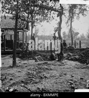 Atlanta, Géorgie. Piquet fédéral poste peu avant la bataille du 22 juillet Banque D'Images