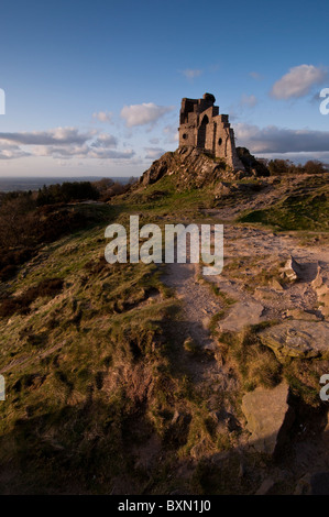 La folie de Mow Cop sur la frontière du Staffordshire, Cheshire Banque D'Images