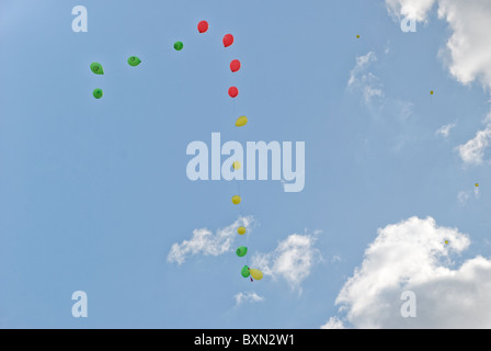 Baloons dans le ciel Banque D'Images